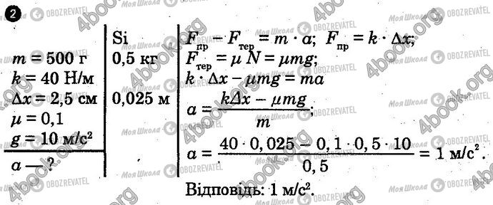 ГДЗ Фізика 10 клас сторінка Вар2 Впр2